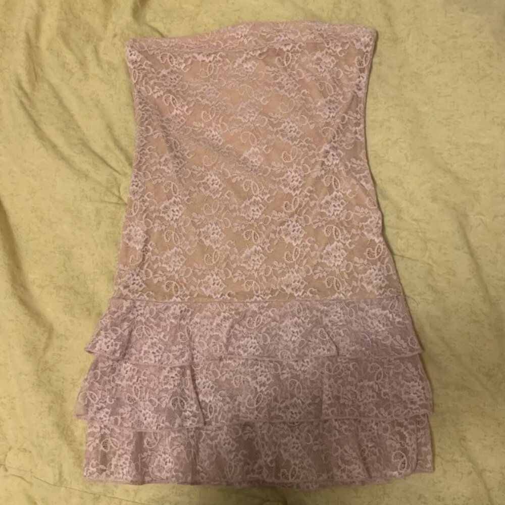 Edikted Scarlet Strapless Dress NWOT